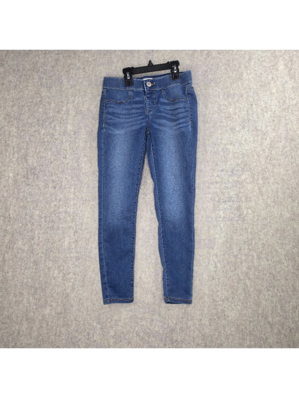 So Girls Denim Skinny Jeans Medium Wash Size 10 Stretch Cotton Polyester Blend